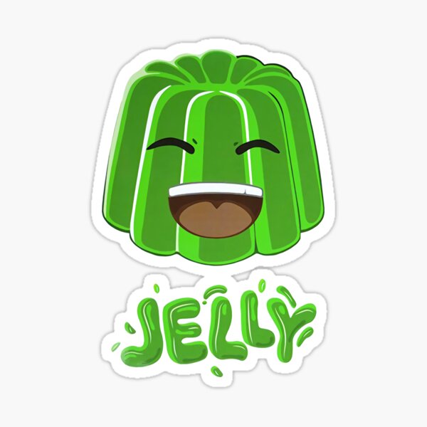 Jelly Youtube Stickers Redbubble - jelly roblox name