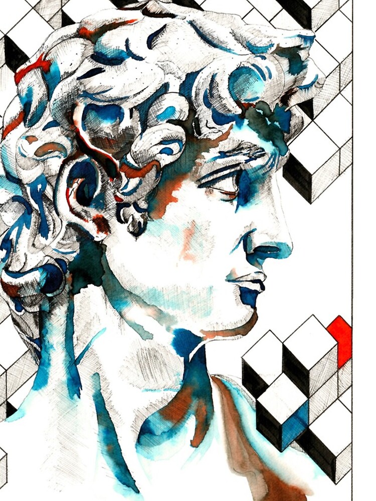 Aperçu 4 sur 4. Coque iPhone avec l'œuvre David créée et vendue par LoicBrDesign.