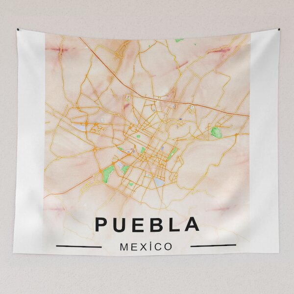 Item preview, Puebla, Mexico CİTY ROAD MAP POSTER designed and sold by rashadat.