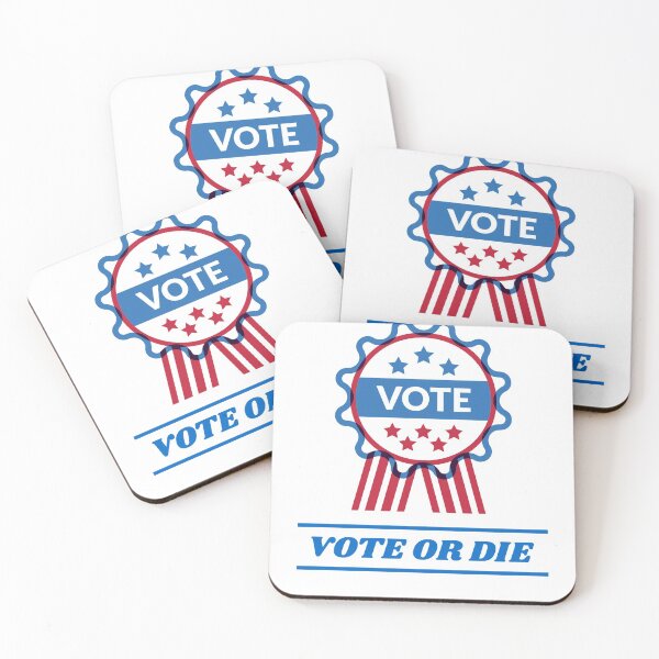 Item preview, Vote or Die with Voting Badge in Colors of the US Flag designed and sold by MAS-S.