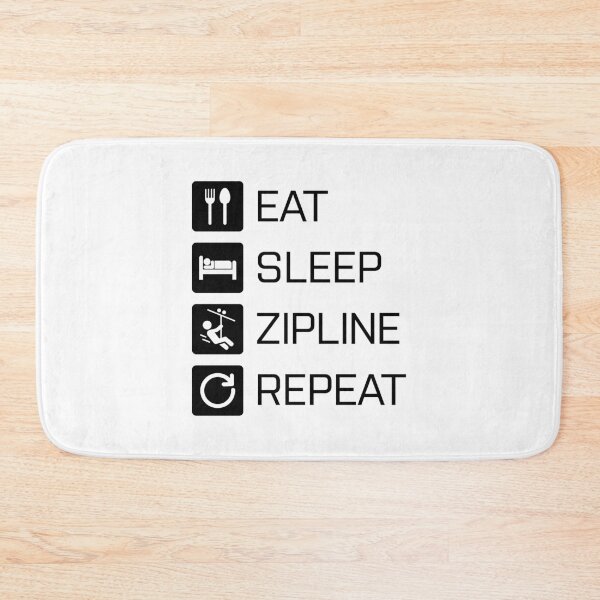 Item preview, Eat Sleep Zipline Repeat - black designed and sold by NVDesigns.