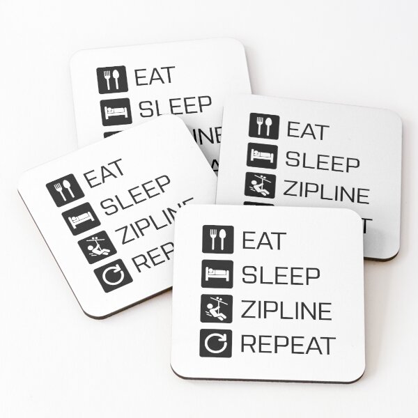 Item preview, Eat Sleep Zipline Repeat - black designed and sold by NVDesigns.