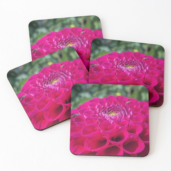 Item preview, Hot Pink Dahlia Flower Blossom with Green center 050 designed and sold by Bees-n-Flowers.