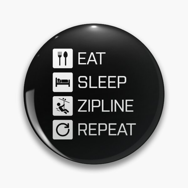 Item preview, Eat Sleep Zipline Repeat - white designed and sold by NVDesigns.