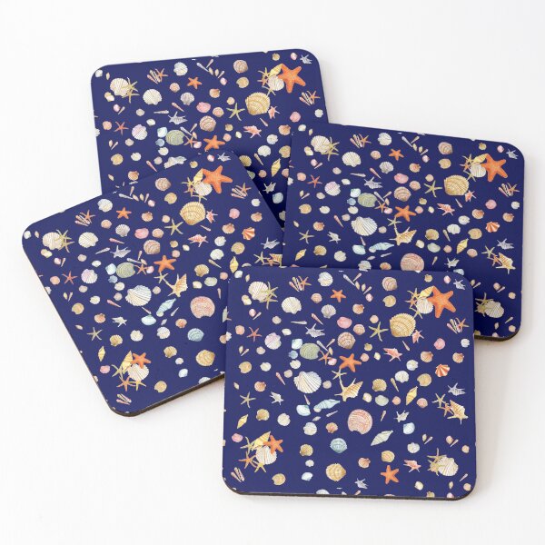 Item preview, Seashells Pattern - Royal Blue designed and sold by NPrintsDesign.