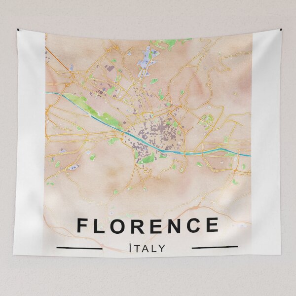 Item preview, FLORENCE CİTY ROAD MAP POSTER designed and sold by rashadat.