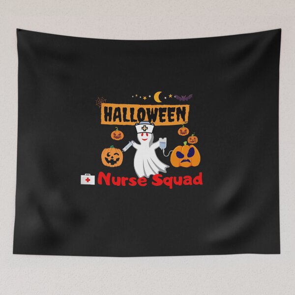 Item preview, Nurse Squad Team with cute Pumpkin Ghost T Shirt designed and sold by Chic Threads Shop.