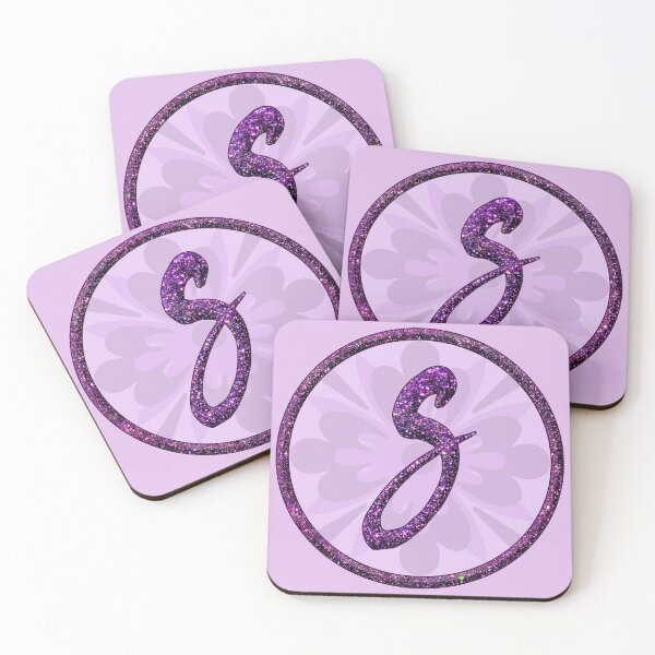 Item preview, Monogram S letter glittering alphabet in purple glitter designed and sold by GlamourChick.