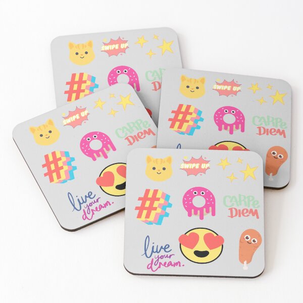 Item preview, Impresiones de la etiqueta engomada de la vida feliz designed and sold by doubleRcorner.