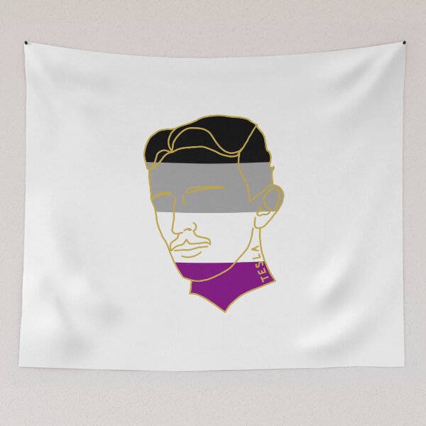 Item preview, HISTORICAL LGBT ICONS - Nikola Tesla designed and sold by AdelinePurdy.