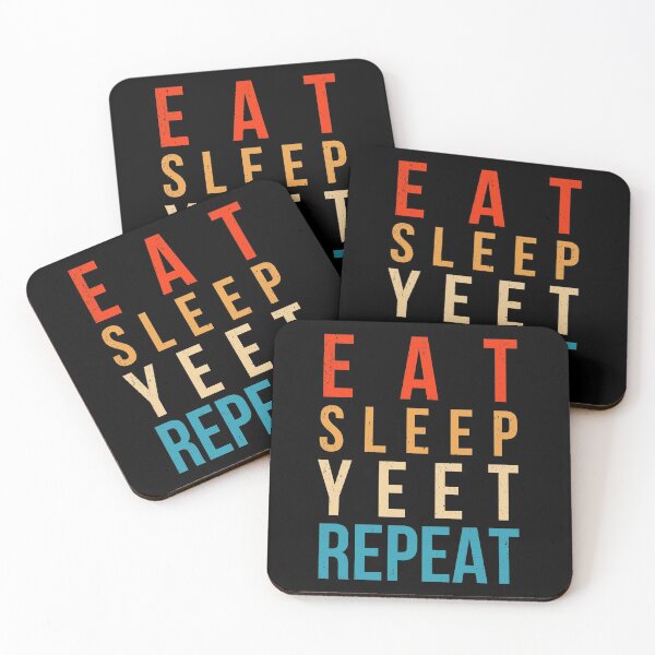 Item preview, Eat Sleep Yeet Repeat - Funny Viral Dance Slogan Meme designed and sold by bonmotto.