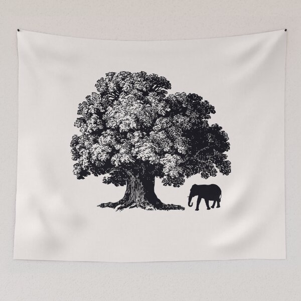 Item preview, Baobab Tree and Elephants Africa designed and sold by binly123.