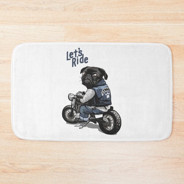 Item preview, Moto Rider Pug Dog Life Funny Design designed and sold by popotamfriends.