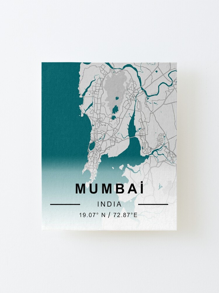 Road Map Of Mumbai Mumbai City Road Map Black And White Artistic Simple , Complex " Mounted  Print By Rashadat | Redbubble