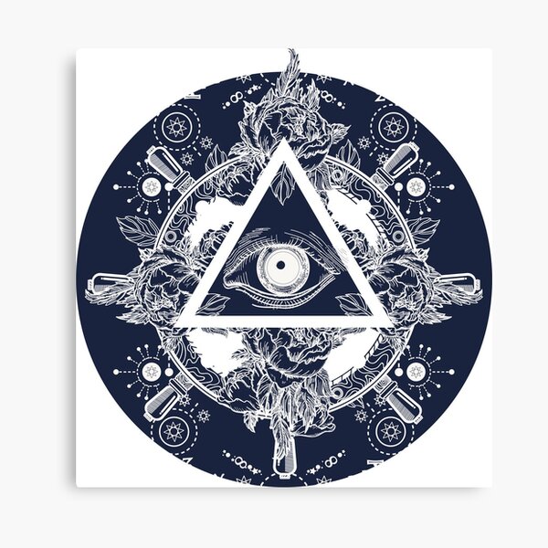 Illuminati Triangle Conspiracy Masonic All Seeing Eye Gift Art Print