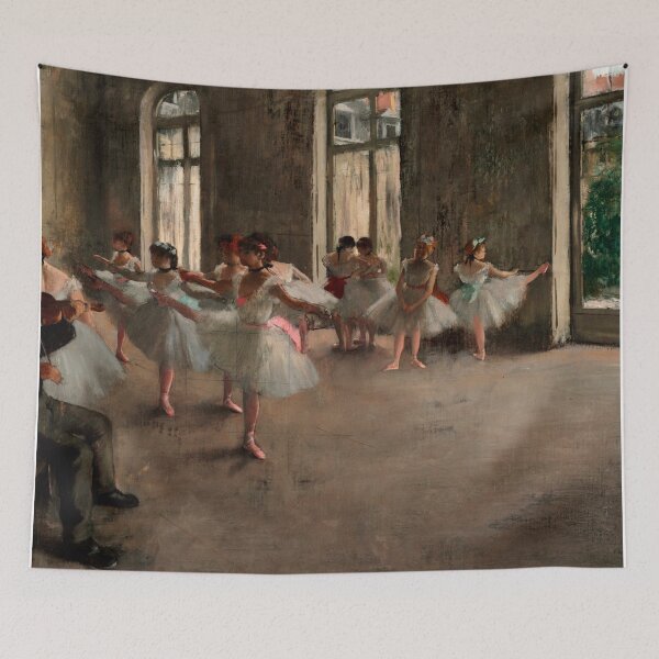 Item preview, Edgar Degas the rehearsal Before the Ballet Ballerina Dancers Orange Autumn fall Gift For art admirer student designed and sold by conceptDVS.