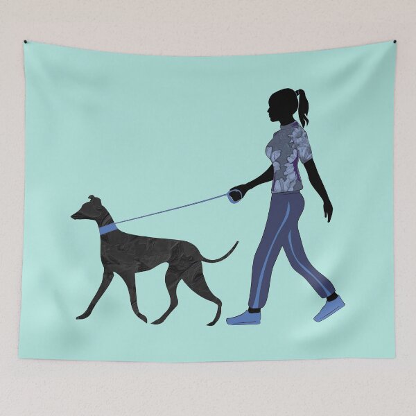 Item preview, Sporty greyhound and walker designed and sold by ThePoodleandCo.