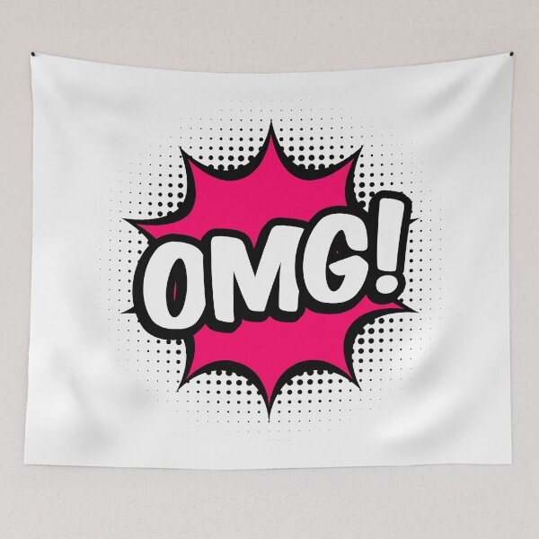 Item preview, OMG text in pop art style designed and sold by TashaVector.