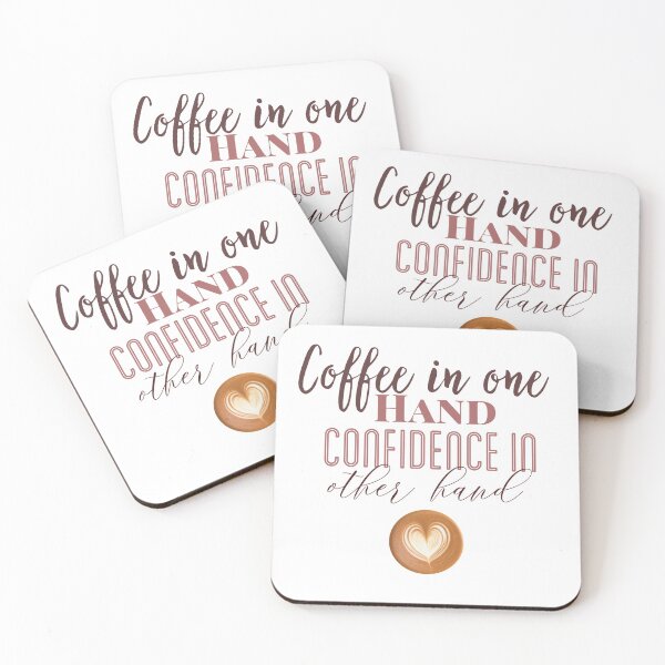Item preview, Coffee in one hand confidence in other hand designed and sold by The Pattern Artist.