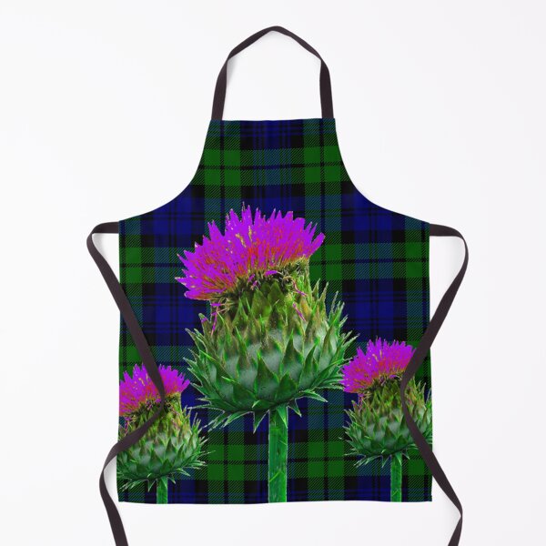 Item preview, SCOTTISH CAMPBELL CLAN BLACKWATCH TARTAN PURPLE THISTLES designed and sold by sharlesart.