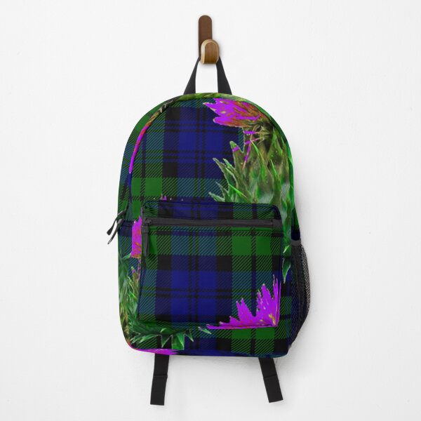 Item preview, SCOTTISH CAMPBELL CLAN BLACKWATCH TARTAN PURPLE THISTLES designed and sold by sharlesart.