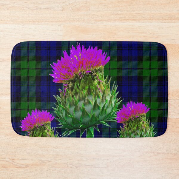 Item preview, SCOTTISH CAMPBELL CLAN BLACKWATCH TARTAN PURPLE THISTLES designed and sold by sharlesart.