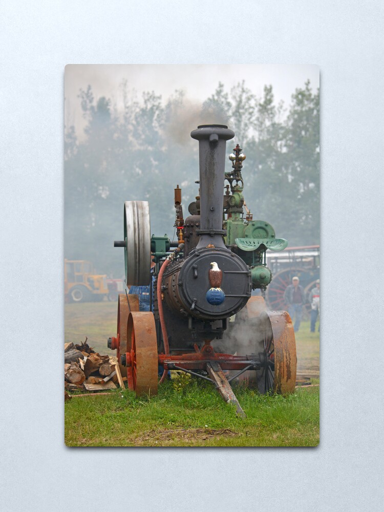 Alternate view of Divide County Threshing Show (Old Steam Tractor) Metal Print