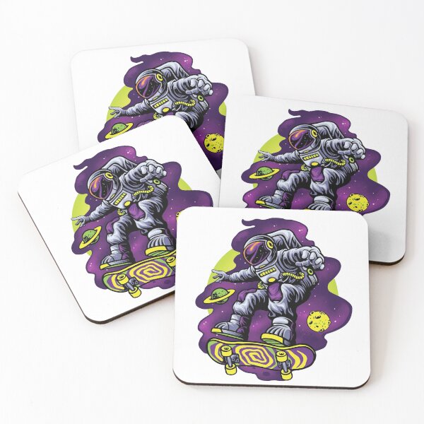 Item preview, Astronaut-playing-skateboard-space designed and sold by popotamfriends.