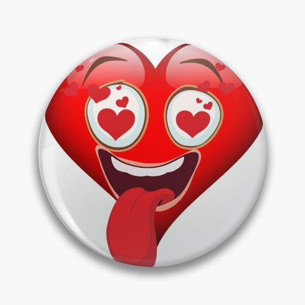 Item preview, Happy Love Heart With Tongue Hanging Out designed and sold by luvvvvvit.
