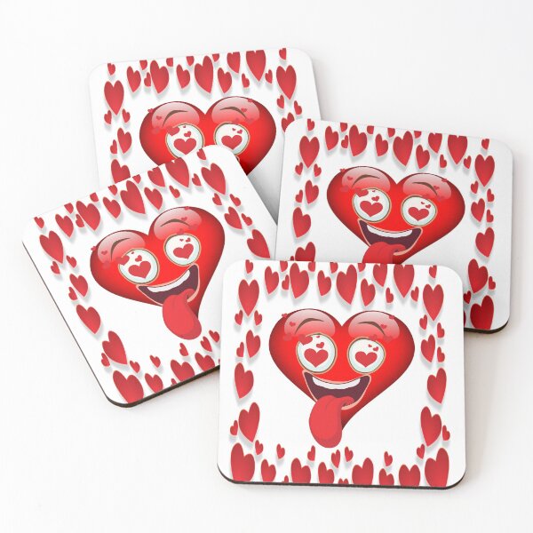 Item preview, Happy Love Heart With Tongue Hanging Out designed and sold by luvvvvvit.