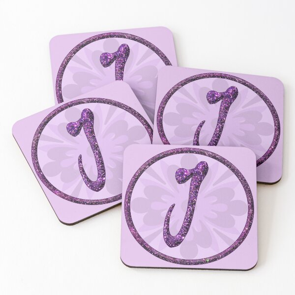 Item preview,  J Letter Sparkling Purple Glitter Glamor Design Alphabet designed and sold by GlamourChick.