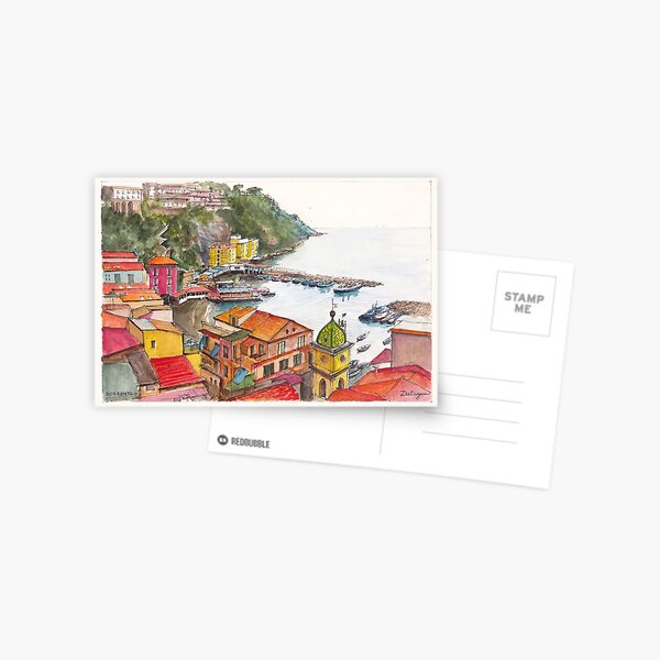 Sorrento Harbour, Bay of Naples, Italy Postcard