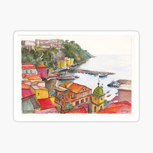 Sorrento Harbour, Bay of Naples, Italy Sticker