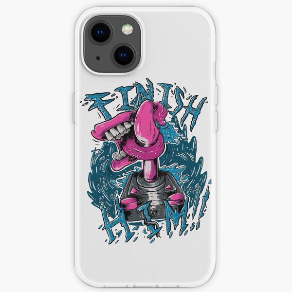 Finish Him (Mortal Kombat video game parody) iPhone Soft Case