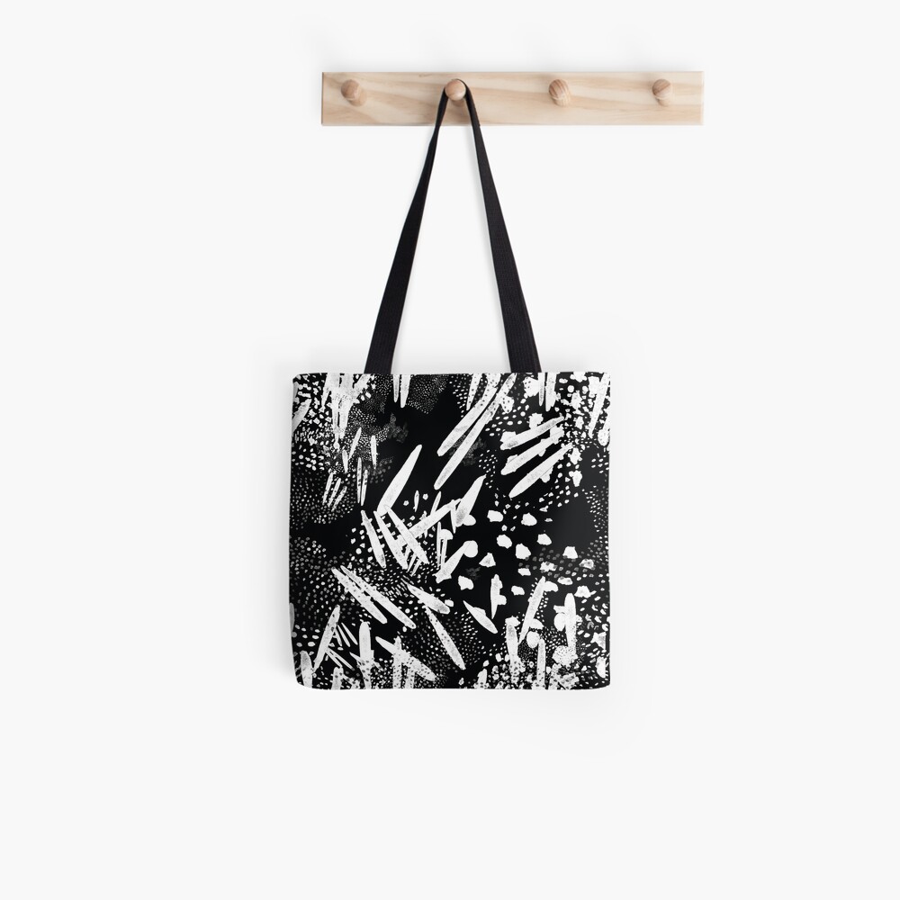 Seed pattern black Tote Bag