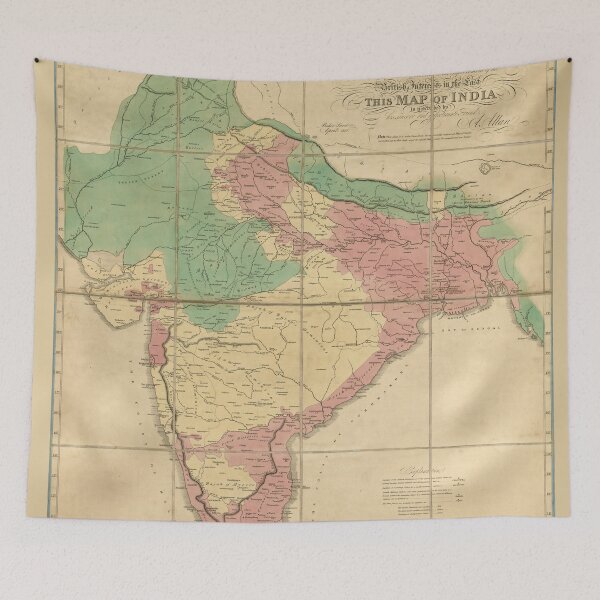 Item preview, Map of India (1818) designed and sold by allhistory.