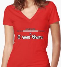I was there - Twitchplayspokemon Women's Fitted V-Neck T-Shirt