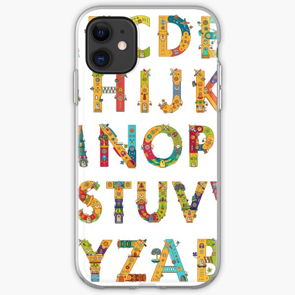 AlphaPod Letters in White iPhone Soft Case