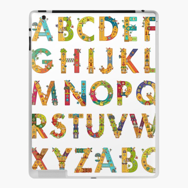 AlphaPod Letters in White iPad Skin