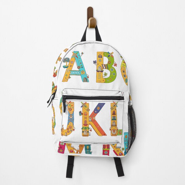 AlphaPod Letters in White Backpack