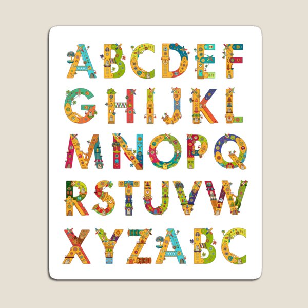 AlphaPod Letters in White Magnet