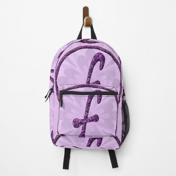 Item preview, Initials Monogram F Letter Glittering Alphabet in Purple Glitter Glamor Design designed and sold by GlamourChick.