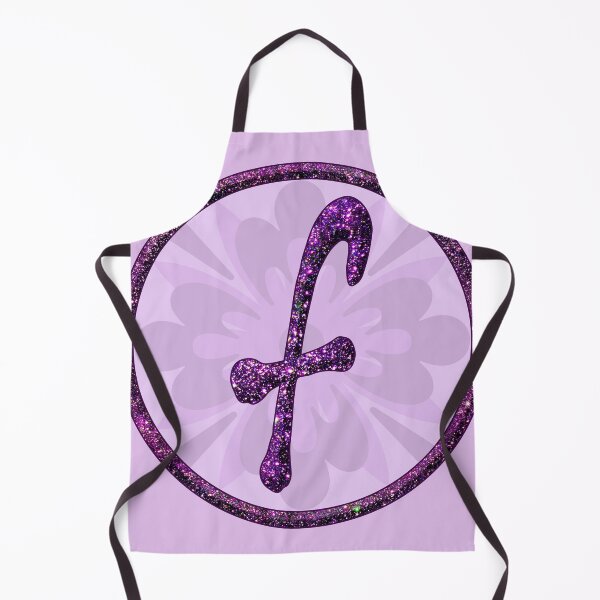 Item preview, Initials Monogram F Letter Glittering Alphabet in Purple Glitter Glamor Design designed and sold by GlamourChick.