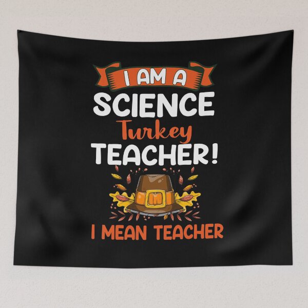 Item preview, Funny Halloween School, I am a Science Turkey I Mean Teacher, Spooky and Scary Thanksgiving gift for a Science Teachers designed and sold by PrintOfi.