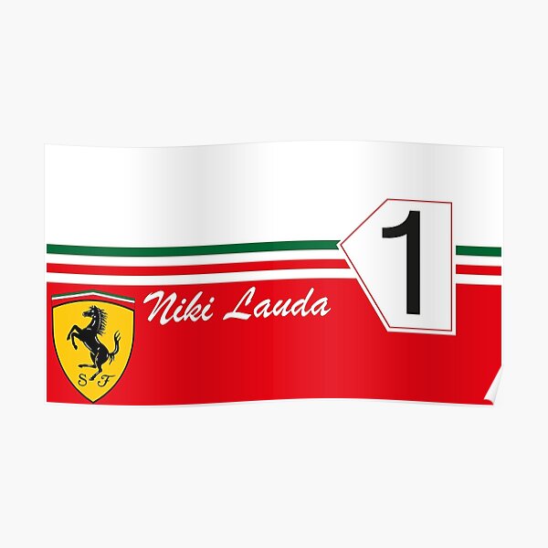 Niki Lauda Ferrari Tribute Poster