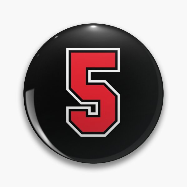Item preview, 5 Black Red five Number Jersey designed and sold by infrontofyou.