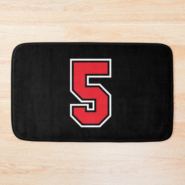 Item preview, 5 Black Red five Number Jersey designed and sold by infrontofyou.