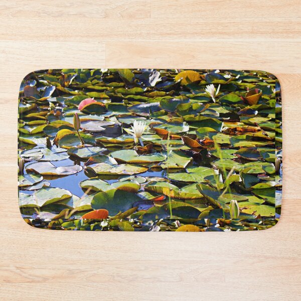 Item preview, Lily Pads and Crocus Flowers in Pond Nature Photo designed and sold by creativeloft.