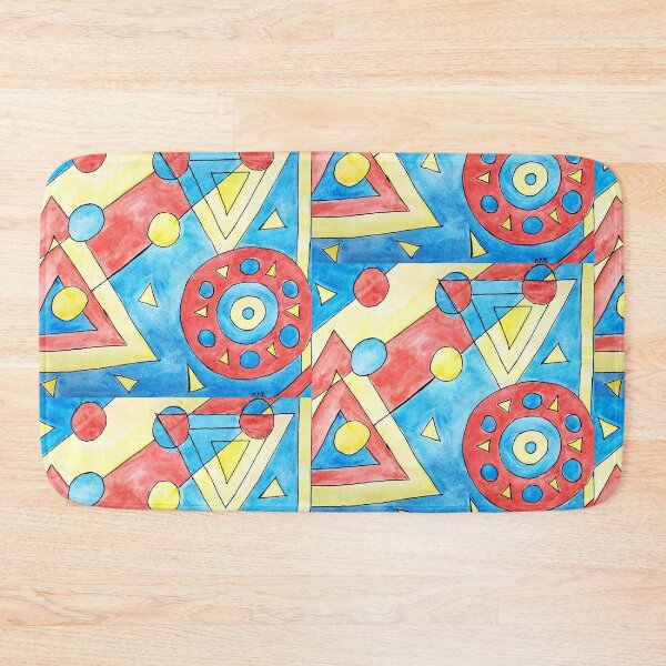 Item preview, colorful geometric shape design | watercolor artwork designed and sold by Musiccityartfix.