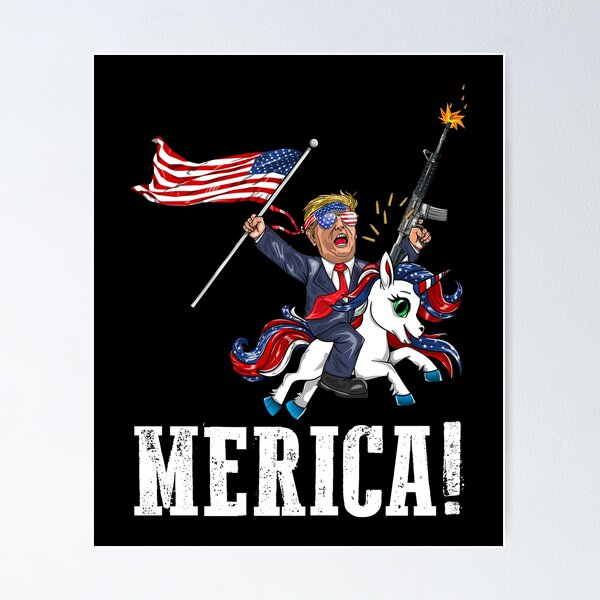 Item preview, Trump 2nd Ammendment Gun Rights American Flag Unicorn Merica designed and sold by BUBLTEES.